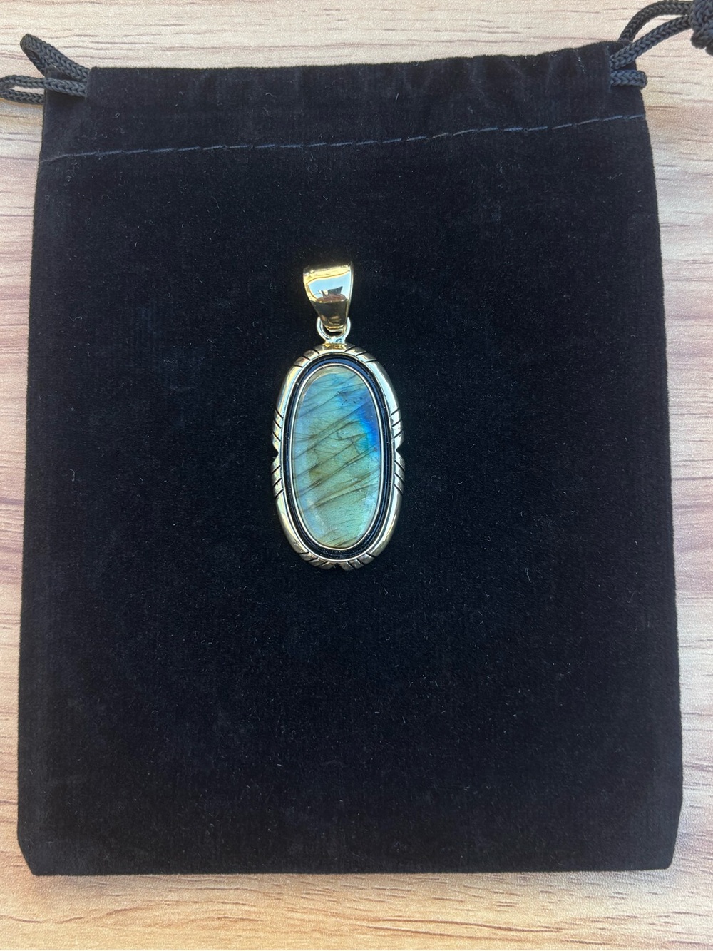 Charles Albert Gold Labradorite Oval Pendant - Women Jewelry